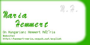 maria hemmert business card